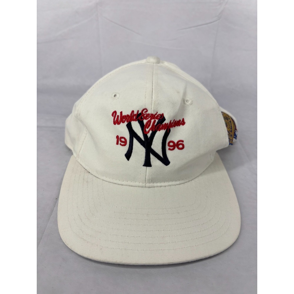 1996 New York Yankees New Era Hat Cap Mens White World Series Champions Medium
